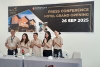 Ayola Signature Indonesia resmi membuka hotel bintang empat pertamanya di Kota Batam, Jumat (26/9/2025). Hotel baru yang berlokasi di kawasan strategis Mega Wisata Ocarina Batam Center ini mengusung konsep Business-Leisure.