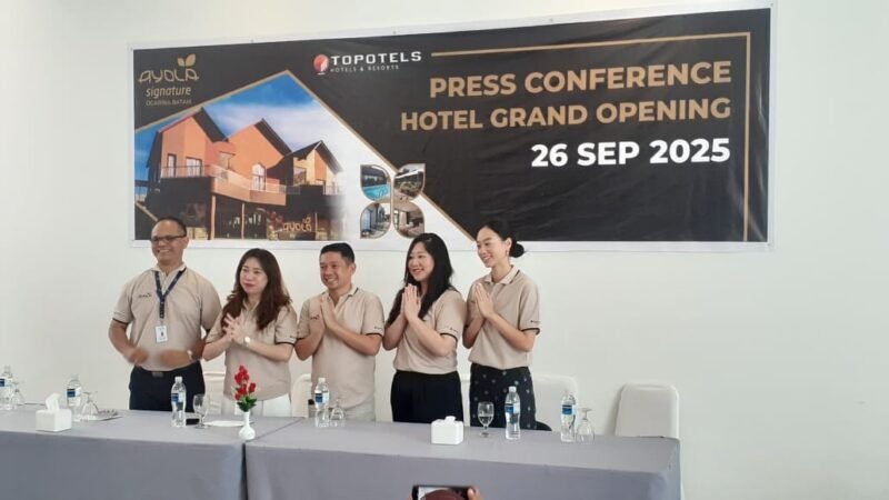 Ayola Signature Indonesia resmi membuka hotel bintang empat pertamanya di Kota Batam, Jumat (26/9/2025). Hotel baru yang berlokasi di kawasan strategis Mega Wisata Ocarina Batam Center ini mengusung konsep Business-Leisure.