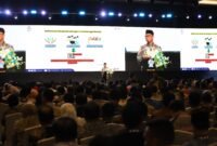 Rakornas Kepegawaian 2025 yang berlangsung di Hotel Pullman Jakarta Central Park, Rabu (19/11/2025).